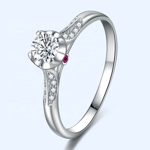 Romantic Female Gift New Fashion 925 Sterling Silver Moissanite <strong>Ring</strong> Six-Claw Design Princess <strong>Ruby</strong> Wedding Niche <strong>Stylish</strong> <strong>Ring</strong> - Product Image 3
