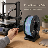 Filament d'imprimante 3D PLA soie dégradé multicolore 1,75 mm 1 kg