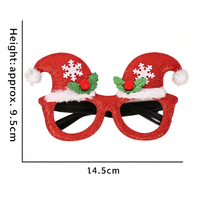 Lunettes décoratives de Noël à bord doré, accessoire de costume festif pour dîner de Noël en famille, photos de vacances et cadeaux