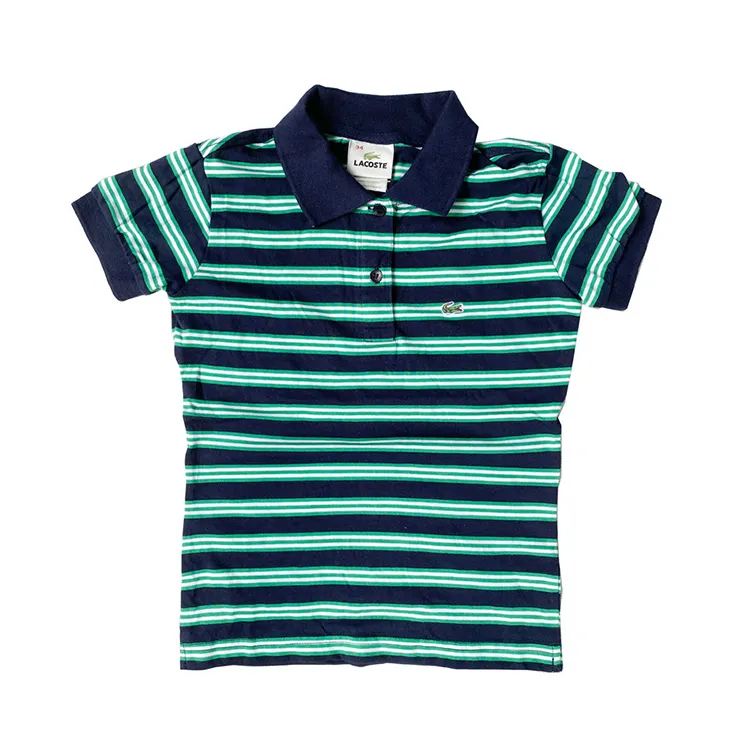 Оптовая продажа, брендовая детская одежда в полоску с коротким рукавом для мальчиков, в наличии, поло, рубашки