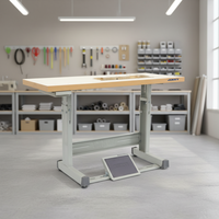 Machine à coudre industrielle à pied mobile haute vitesse avec support de table, manuel d'utilisation adapté à différents types de tables