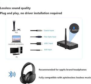 Émetteur <span class=keywords><strong>audio</strong></span> sans fil HD multi-interface LE V5.4 pour TV, adaptateur <span class=keywords><strong>Bluetooth</strong></span> LE <span class=keywords><strong>Audio</strong></span> Aptx sans perte/adaptatif Auracast - Product Image 3