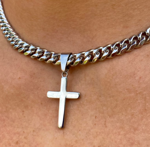 316L paslanmaz çelik çapraz kolye kolye için erkek için zincir çapraz kolye haç gerdanlık zincir kolye - Product Image 3