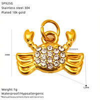 Vintage 18K verguld roestvrijstalen bedels hart kruis boog hanger voor DIY ketting armband sieraden maken groothandel