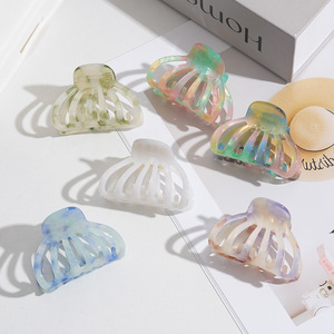 Pince à cheveux élégante en acétate de cellulose, moyenne, creuse, personnalisable et colorée - Product Image 1