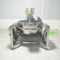 Wok de cuisson industriel automatique intelligent pour riz frit, cuve vapeur à double enveloppe en acier inoxydable 304 haute température