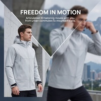 Veste de sport softshell coupe-vent à capuche pour homme, designs tendance, stock d'usine disponible, logo personnalisable
