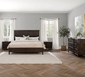 Cadre de lit moderne minimaliste en bois massif, taille King ou Queen, lit plateforme personnalisé pour chambre principale, mobilier d'hôtel, villa, maison - Product Image 4