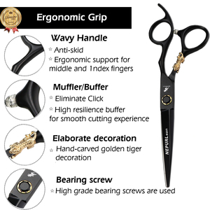 <span class=keywords><strong>Ciseaux</strong></span> de coiffure professionnels 6.0 pouces avec vis à roulement Little Golden Tiger pour salon de coiffure HS-717 - Product Image 5