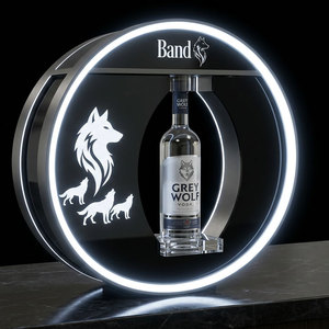 Présentoir lumineux LED personnalisé <span class=keywords><strong>en</strong></span> acrylique pour bouteilles de vodka, présentoir de bouteilles de vin, présentoir de bouteilles d'alcool pour bars de nuit - Product Image 3