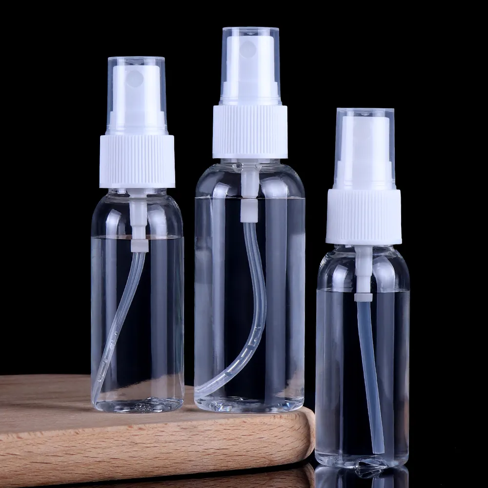 Vente en gros 50ml 60ml 80ml 100ml 120ml 150ml vaporisateur vide transparent PET vaporisateurs en plastique