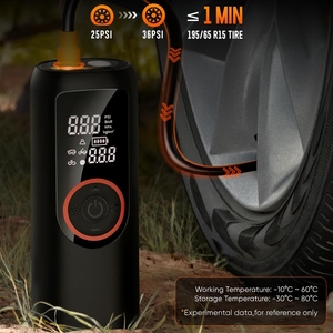 <span class=keywords><strong>Mini</strong></span> bicicleta de alta presión 6000mAh infladores eléctricos bomba de aire de neumático de bicicleta para compresor de aire de monitoreo de bicicleta - Product Image 2