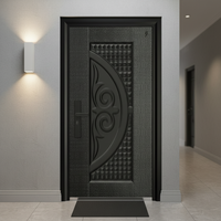 Puerta de Acero Galvanizado, Duradera, con Aislamiento Acústico, Diseño Moderno, Técnica de Bordado, para Apartamentos, Exteriores y Pasillos
