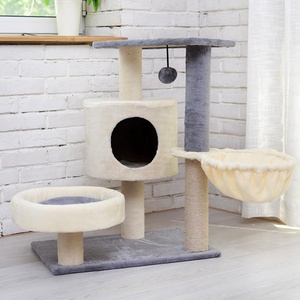Manufactured Fashion Design Activity Luxury Cute <b>Cat</b> <b>Scratching</b> <b>Post</b> Sisal <b>Cat</b> Tree - Product Image 2