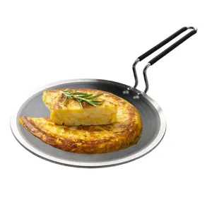 Padelle Roti Prata vendita calda tre strati in acciaio inox 304 per ristorante BBQ teglia da forno pentole rivestimento antiaderente SS maniglia