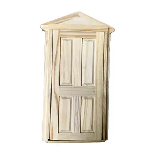 1:12 Puppenhaus Zubehör Mini Dekoration Zubehör Möbel Türen und Fenster Spire 4 Gitter Tür Modell