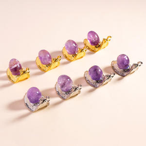 Venta al por mayor de Adorno de <span class=keywords><strong>Caracol</strong></span> de Piedra de Amatista Natural Brasileña Pulida, Mini <span class=keywords><strong>Caracol</strong></span> de Cristal Artesanal para Decoración del Hogar - Product Image 6