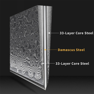 Sang Trọng Nhật Bản Bất Damascus Giả Mạo Dao Nhà Bếp Thép Không Gỉ Vg10 Damascus <span class=keywords><strong>Core</strong></span> Phi Bloodwood Xử Lý - Product Image 4