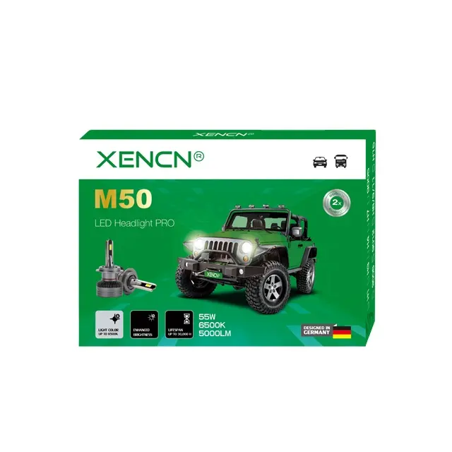 xencn M50 MINI LED Scheinwerfer universell für Lkw und Pkw 12/24 V 55 W 6500 K 5000LM 9005/9006 9012 H1 H4 H7 H11 hochwertig led