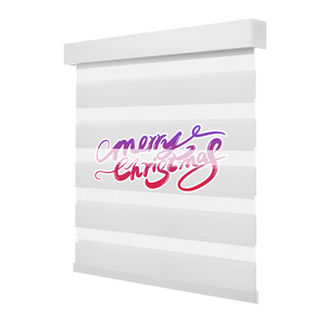 Zstarr Giáng Sinh Kỳ Nghỉ Chủ Đề Trang Trí Nội Thất In Tùy Chỉnh Hai Lớp Polyester Lọc Ánh Sáng Sheer Cửa Sổ <span class=keywords><strong>Zebra</strong></span> Rèm cuốn - Product Image 5