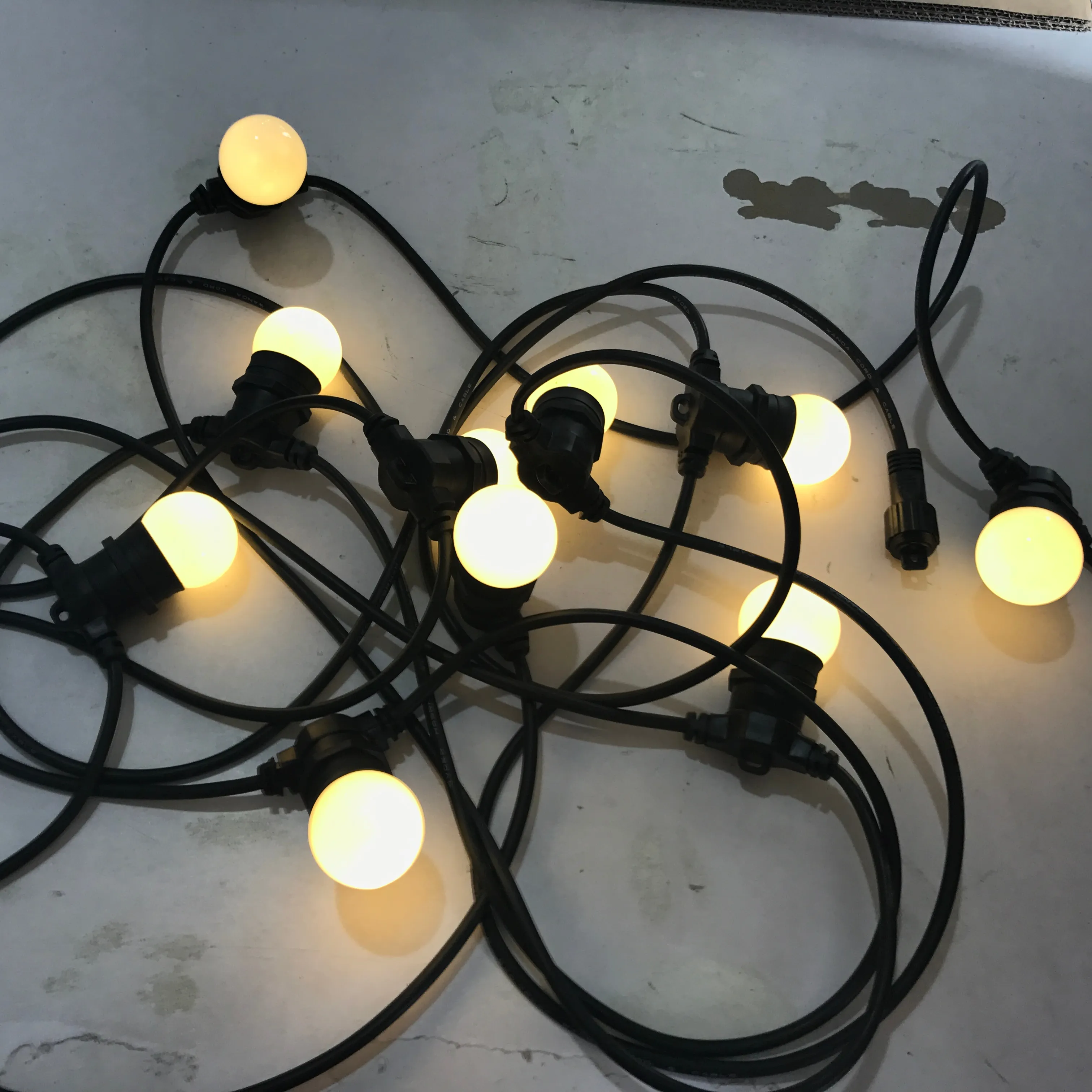 Luz de led de decoração, luz de festas de feriado led cabo redondo plano à prova d'água ip 67, uso externo, borracha pvc 100m 50