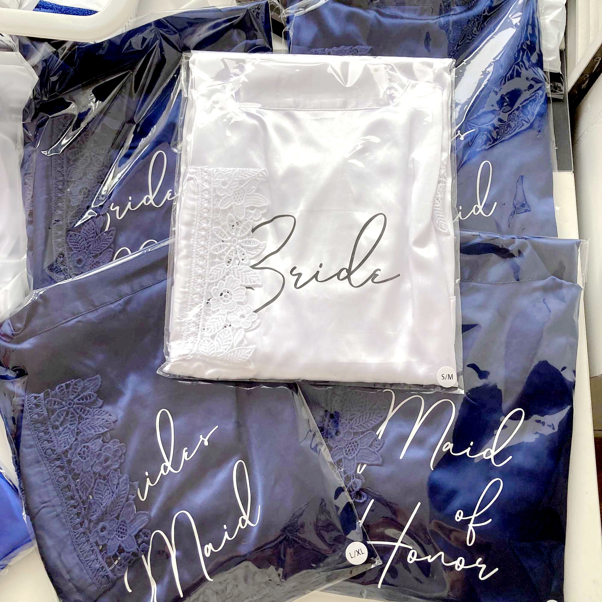 royal blue robe bridesmaid