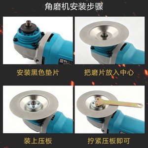 Meules diamantées à grain 1000 pour meuleuses d'angle, abrasifs fins, avec disques de ponçage abrasifs grossiers en forme de bol - Product Image 3