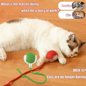 Hot Sale New USB 360° Smart Interactive Cat Toys Automatic Moving <b>Ball</b> <b>Dog</b> Toy Teaser <b>Ball</b> Self-Rotating Rolling Kitty Toys - Product Image 4