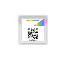 Autocollant de sécurité personnalisé avec code QR holographique, anti-contrefaçon, résistant à l'eau, en PET, inviolable, avec traçabilité