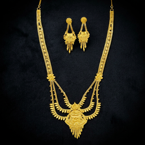 Wholesale Dubai Style 14K 18K 24K Micron Gold Filled Rani Haar Bridal Jewelry Set Traditional <b>Long</b> Jewelry Set Fashion <b>Necklaces</b> - Product Image 6