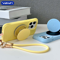 Support de téléphone magnétique pliable en silicone ondulé VAWI H02, élégant, pour iPhone et Samsung, compatible avec les coques magnétiques
