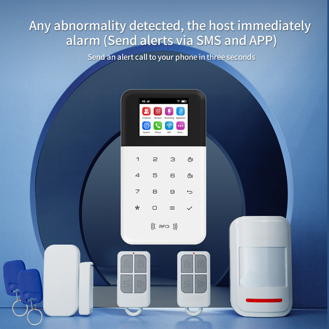 Customized WIFI Network Sound Alarm System Housing for Home Security with App&SMS Notification (Model W214)