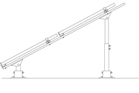 Support de fixation triangulaire en aluminium YUJI pour panneaux solaires, système de montage galvanisé à chaud, support PV pour toit, personnalisable 150x65x3.0