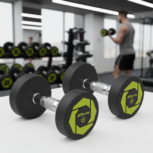 MDBuddy Round Head PVC Coated Dumbbell Set Premium <strong>Hand</strong> <strong>Weight</strong> with Steel Handle for Strength Training Commercial Use - Product Image 1