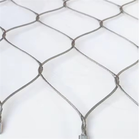 Oiseaux Volière Zoo Chine Acier Inoxydable 304 316 Fil Flexible Virole Câble Corde Filet pour Zoo Animal Maille Filets de Sécurité