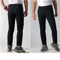 Jean droit vintage personnalisé pour homme, taille mi-haute, léger, respirant, écologique, délavé à la pierre, avec rivets et broderie légère, boutonné