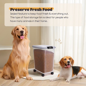 Nobleza 30L ermetico contenitore per alimenti per animali domestici con coperchio incernierato e ruote comodo deposito per alimenti per animali domestici - Product Image 6