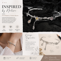 Bracelets en argent sterling 925 pour femmes, style romantique, fleurs, avec zircons, certifiés par une tierce partie, design personnalisé, ODM/OEM