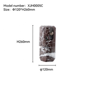 Ensemble <span class=keywords><strong>de</strong></span> sculptures décoratives <span class=keywords><strong>de</strong></span> table en marbre naturel <span class=keywords><strong>de</strong></span> luxe, travertin, Dia90*455 Dia120*260, multicolores, décoration moderne pour la maison - Product Image 5