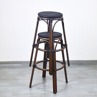 Tabouret de bar moderne en aluminium pour l'extérieur, étanche pour les repas, les hôtels, les bars et les chambres à coucher.