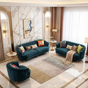 Divano di Lusso a Due Posti a Forma di U in Velluto - Design Nordico per Piccoli Appartamenti, Saloni, Saloni di Bellezza, Boutique e <span class=keywords><strong>B</strong></span>&<span class=keywords><strong>B</strong></span> - Product Image 5