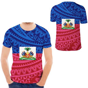 Novedades <span class=keywords><strong>Precio</strong></span> popular 3D Impresión completa O-cuello Poliéster Deportes Hombres Haití Camiseta con multicolor - Product Image 5