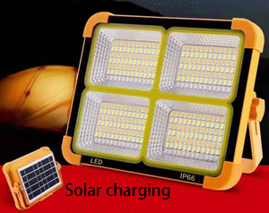 Outdoor Waterproof Yellow Emergency Rechargeable <strong>Solar</strong> Portable <strong>Flood</strong> <strong>Light</strong> for Camping,night Markets