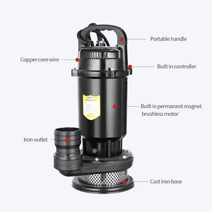 Zheming 2 pulgadas DC Deep Well 48/60/72 voltios Controlador incorporado Bomba sumergible solar para agricultura - Product Image 3