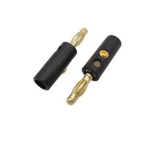 Adattatore cavo cavo cavo per altoparlante a Banana 4mm vite placcata in oro con contatti in rame nero rosso - Product Image 4