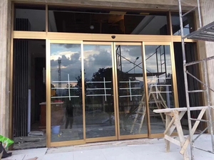 सुपरमार्केट के लिए बाहरी विंडप्रूफ के लिए आधुनिक डबल-ओपन इलेक्ट्रिक स्लाइडिंग डोर सिस्टम स्वचालित ग्लास डोर सेंसर यूनिट - Product Image 4