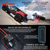 MJX H8P 1/8 RC Auto Bronco R Lizenziert 4WD Rock Crawler mit Brushless Motor 80A ESC 3S Aluminiumlegierung Offroad Ferngesteuertes Fahrzeug