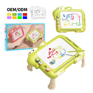 Zhorya mainan Puzzle plastik <span class=keywords><strong>2</strong></span> in 1, mainan edukasi kartun anak menggambar papan lukis - Product Image 1