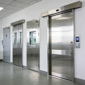 Portes coulissantes automatiques et manuelles en acier inoxydable pour salles blanches hospitalières - Product Image 3