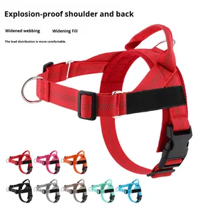 Gran oferta, peso ligero, a prueba de Escape, correas de nailon, liberación rápida, Color sólido, arnés para perros sin tirones - Product Image 4